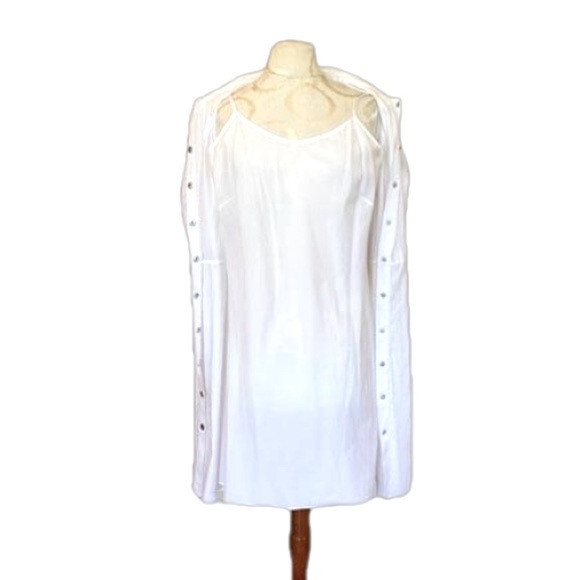 Nanette Lepore White Belted Cotton Mini Cotton Shirtdress Women’s Size 14 NWT - Picture 5 of 10